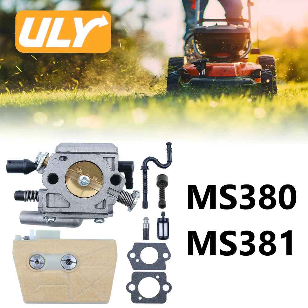 

Комплект карбюратора для бензопилы Stihl 038 Magnum MS380 MS381 с воздушным фильтром, топливным шлангом и набором для ремонта, запчасти для карбюратора