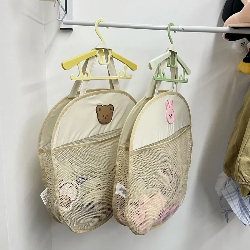 การ์ตูนสัตว์น่ารักเด็กของเล่นอาบน้ํากระเป๋าแขวนสุทธิกระเป๋าตาข่ายดูดถ้วยห้องน้ํา Organizer
