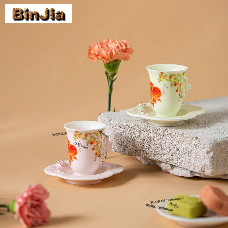 

60ml Goldfish Teacup Ancient Tea Bowl Tea Cup Set Tea-tasting Smelling Cup Chazhan Master Cups Household for Tea Supplies Craft