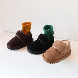 1-6 Years Children's Snow Boots 2022 Winter New Toddler Girls Boys Cotton Shoes Non-slip Fashion Warm Baby Kids Shoes