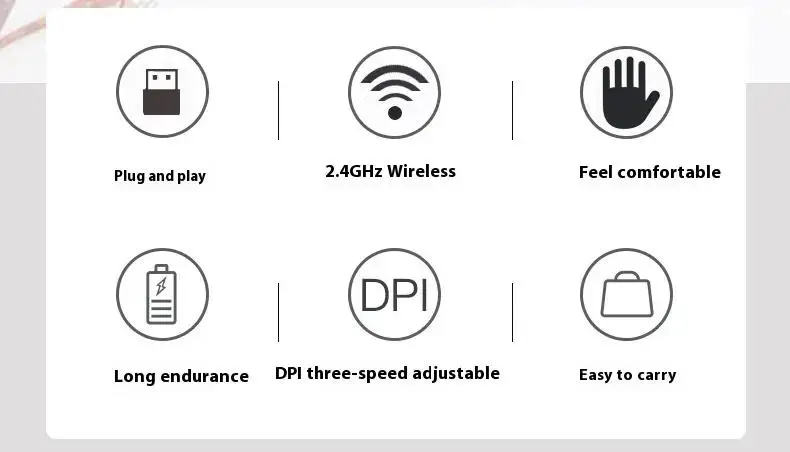Wireless Bluetooth Mouse Silent Mouse 2.4G Portable Mobile Optical Mice Adjustable DPI Levels For Office Notebook MacBook Laptop