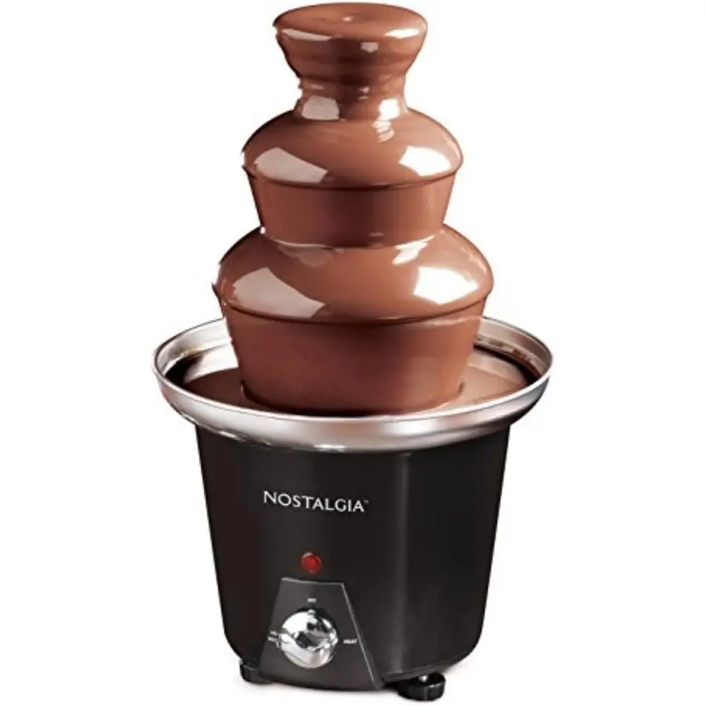 Nostaia - Máquina Eléctrica de 3 Niveles para Derretir Queso, Chocolate y Licor - Ideal para Fiestas - Derrete Queso, Chocolate, Caramelos y Licor - Ideal para Servir con Fresas, Cuñas y Verduras