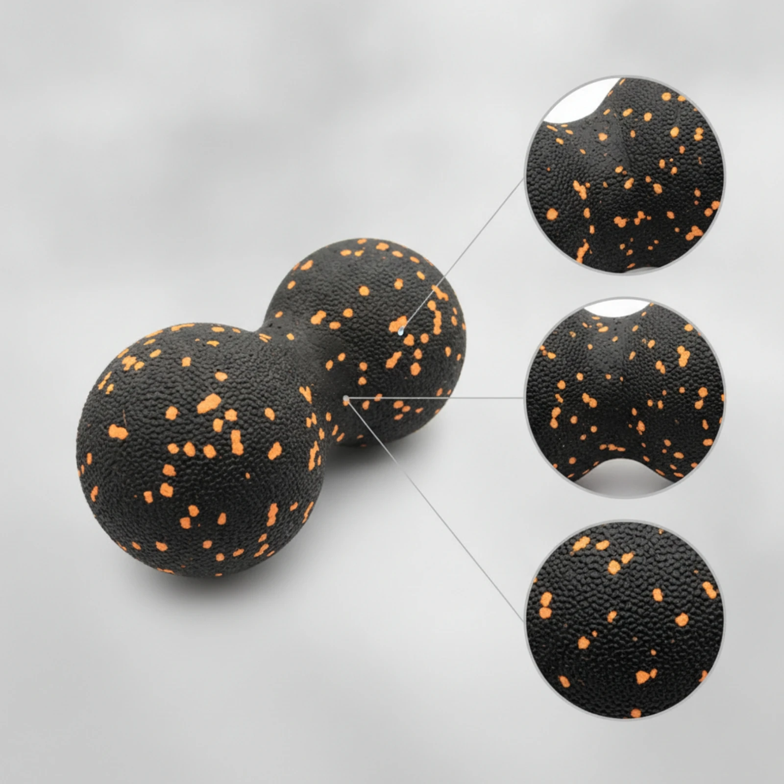 Peanut Massage Ball Firm Fascia Ball Peanut Roller Long-Lasting Massager Portable for Athletes, Home, Gym
