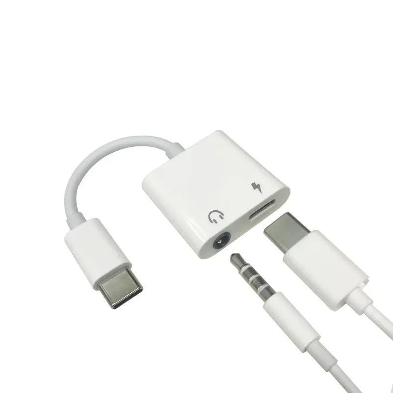 1/2/4/6pcs 2-in-1 USB C to 3.5mm Headphone Adapter with 60W PD Charging, Simultaneous Audio & Charge for iPhone 15 Series, iPad