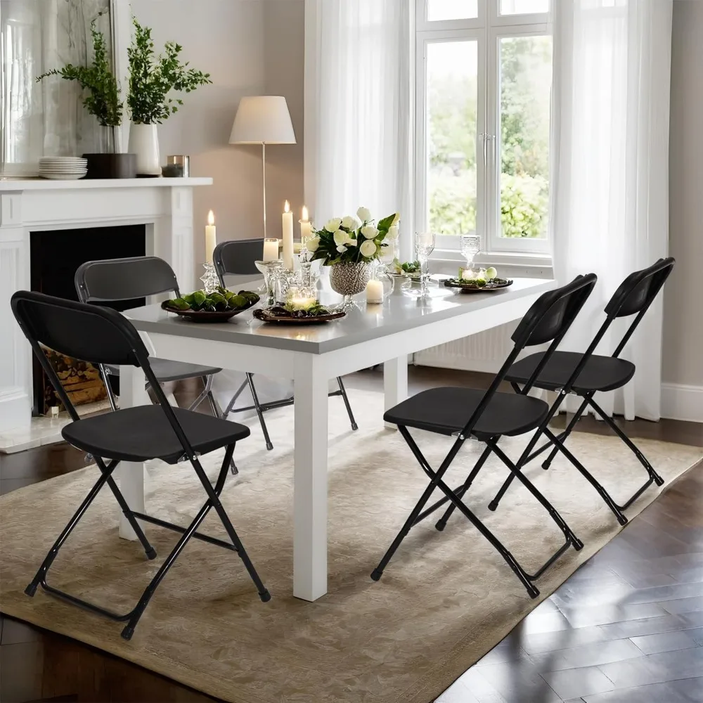 Portable Premium Plastic Folding Chairs - 20 Pack, 450 LB Capacity, Ideal for Weddings and Events