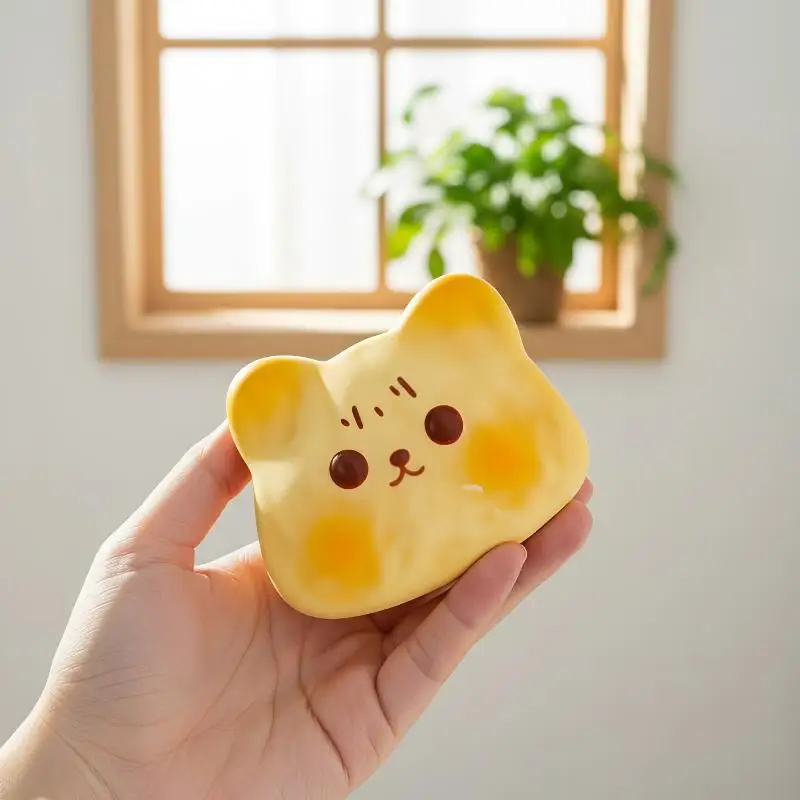 Cartoon Simulated Bread Squeeze Toy Soft Slow Rising Stress Relief Sensory Toy for Family Interactive Games