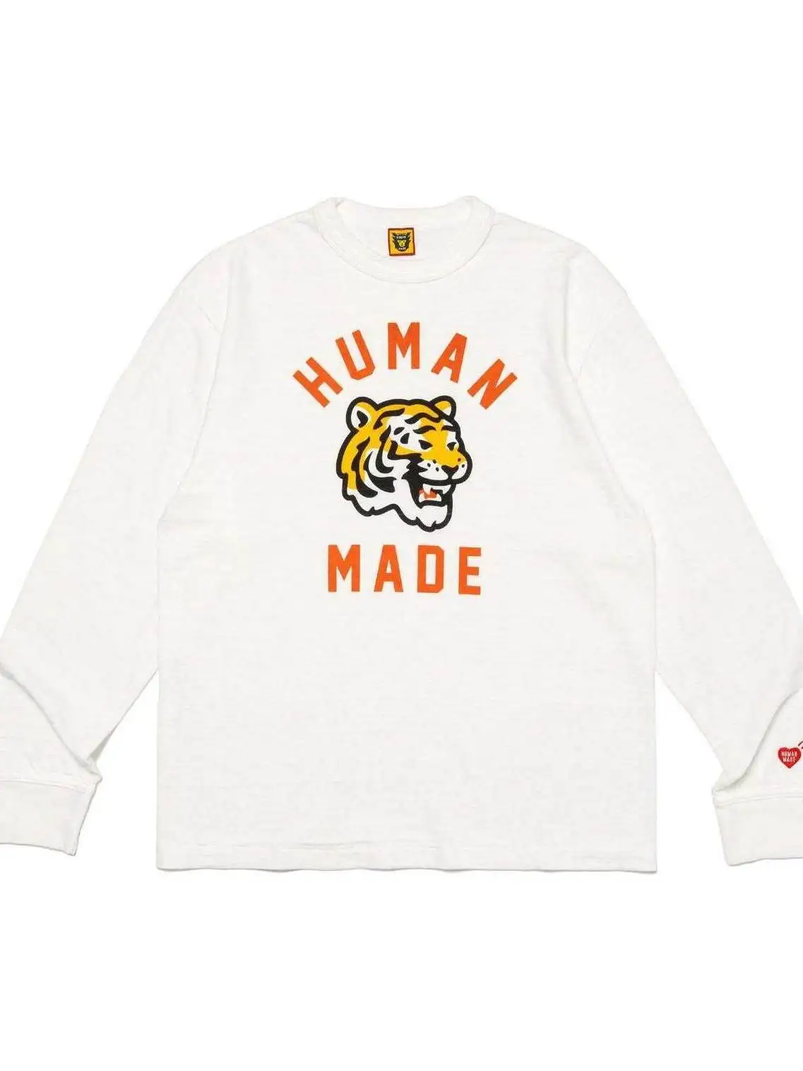 HUMAN MADE SS26 Tiger Print Crew Neck Long Sleeve T Shirt Unisex Boxy Cotton Japan