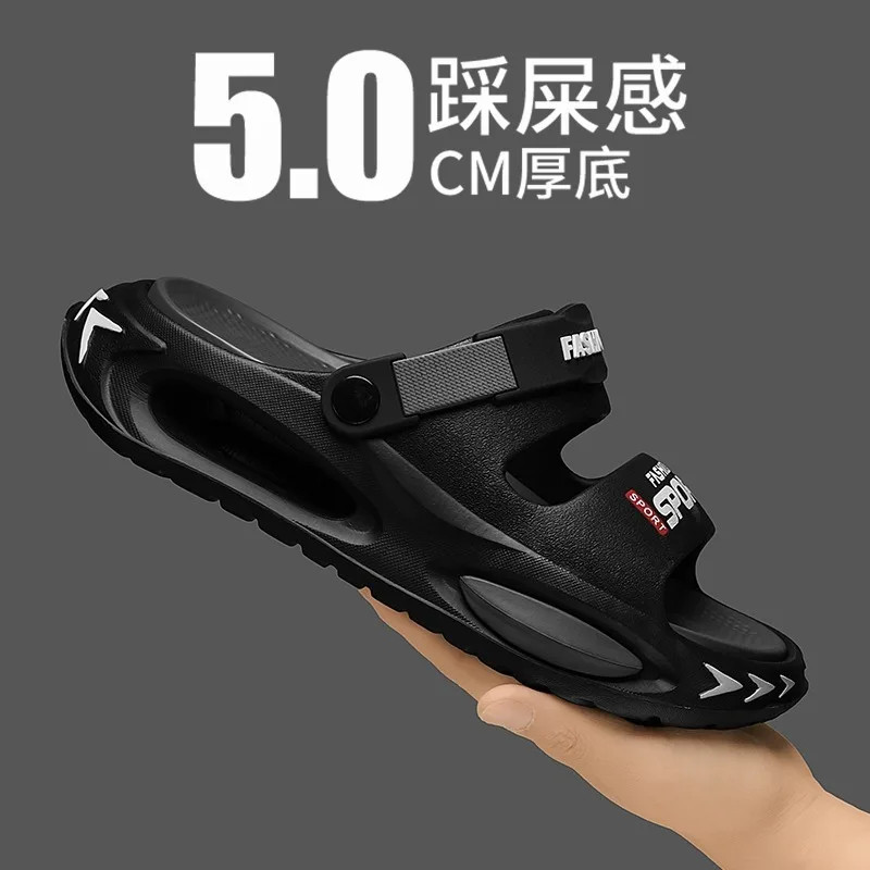 

Модные мужские уличные сандалии-шлепанцы, пляжные удобные сабо на толстой подошве, мужская повседневная обувь, садовые туфли, мужские и женские пляжные сандалии