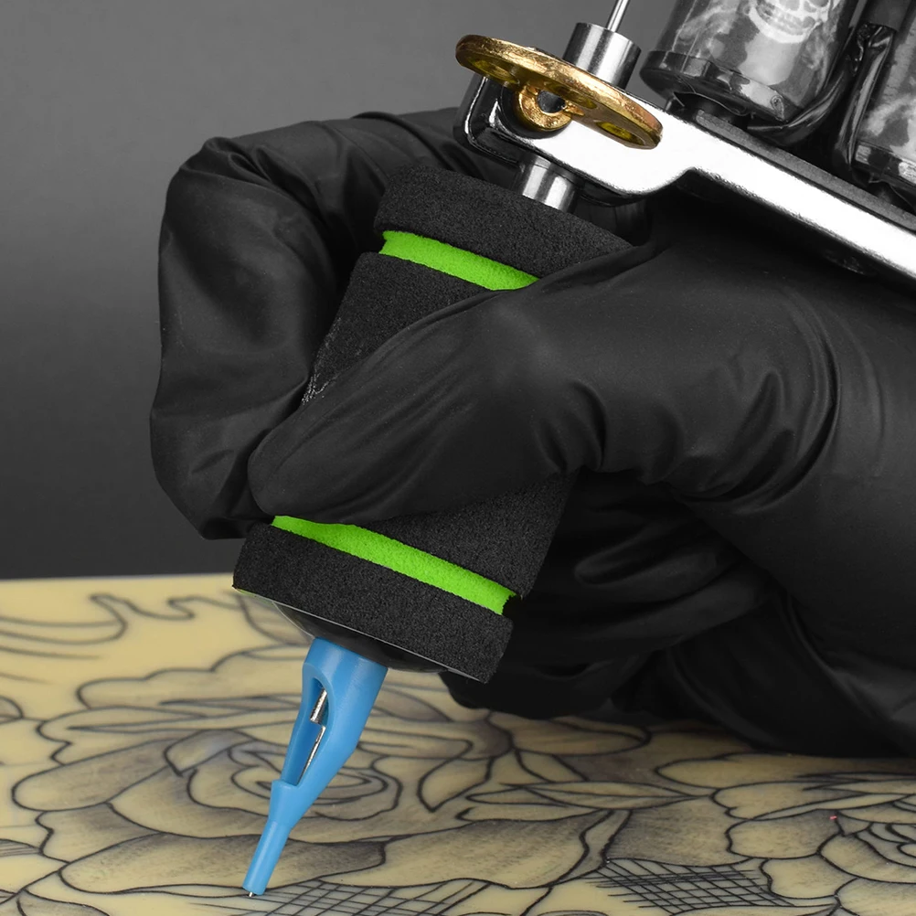

1pc Tattoos Grip Cover Sponge Non-Slip Handle Protective Cover Universal Fit For Tattoo Machine Elastic Supple Grip Sleeve