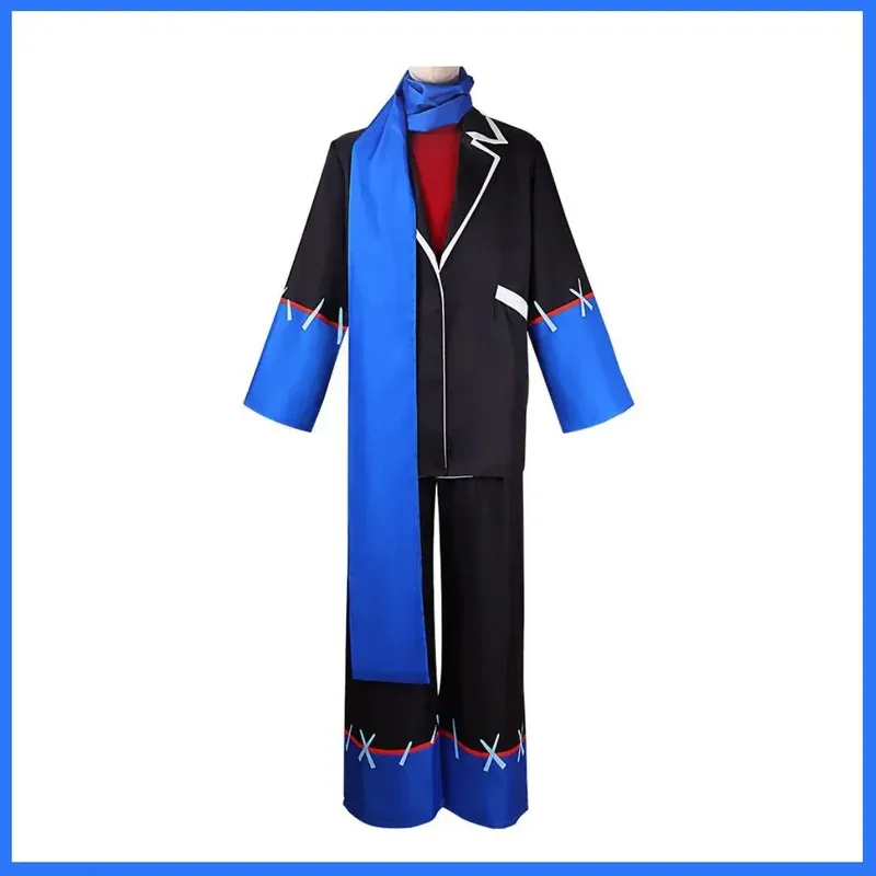 أنيمي لعبة Undertale فريسك تأثيري حلي خطأ Sans الأسود موحدة معطف وشاح الكبار رجل هالوين كرنفال البدلة ؛ 8's ، 6;