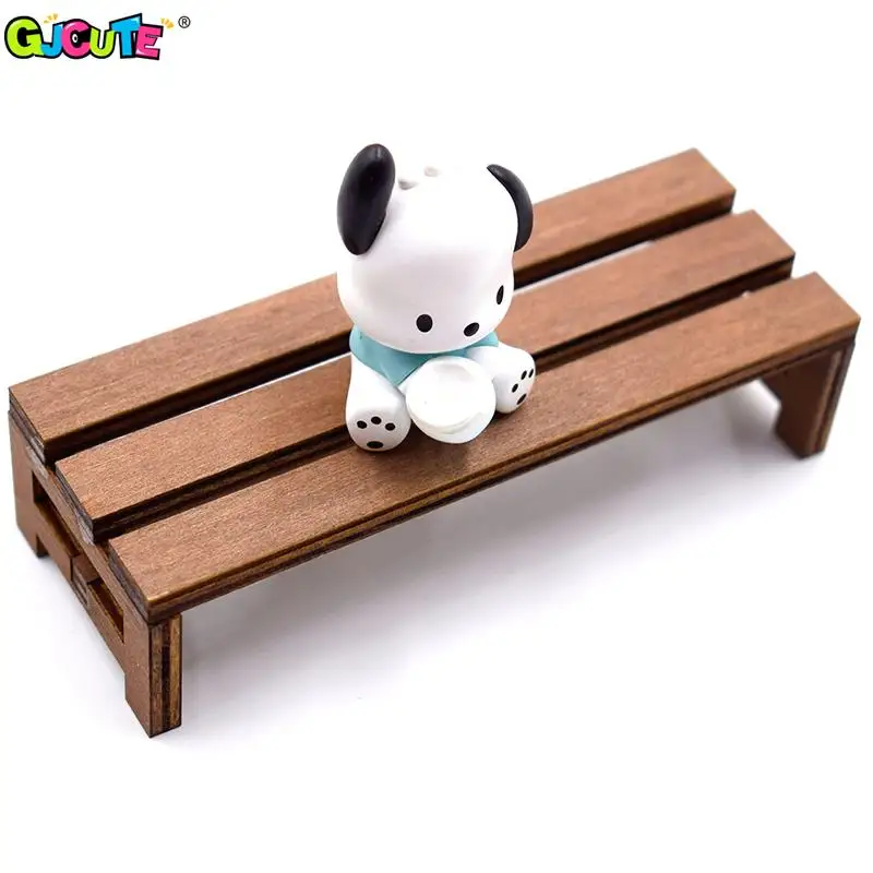 Mini Mesa de parque para casa de muñecas, taburete de banco en miniatura, mecedora, muebles de casa de muñecas, accesorios para niños, juguete de