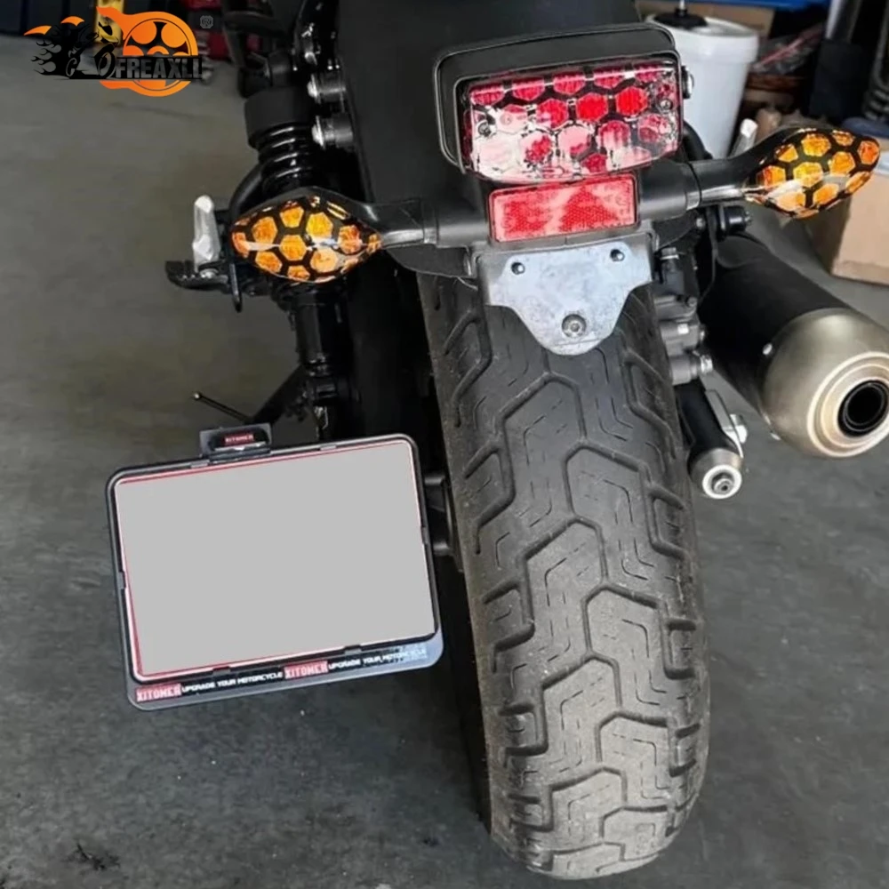 Registration Number Holder Bracket Rear Lamp For Yamaha XV1100 Virago / Virago XV1100 1986-1996 Side Mount License Plate Light
