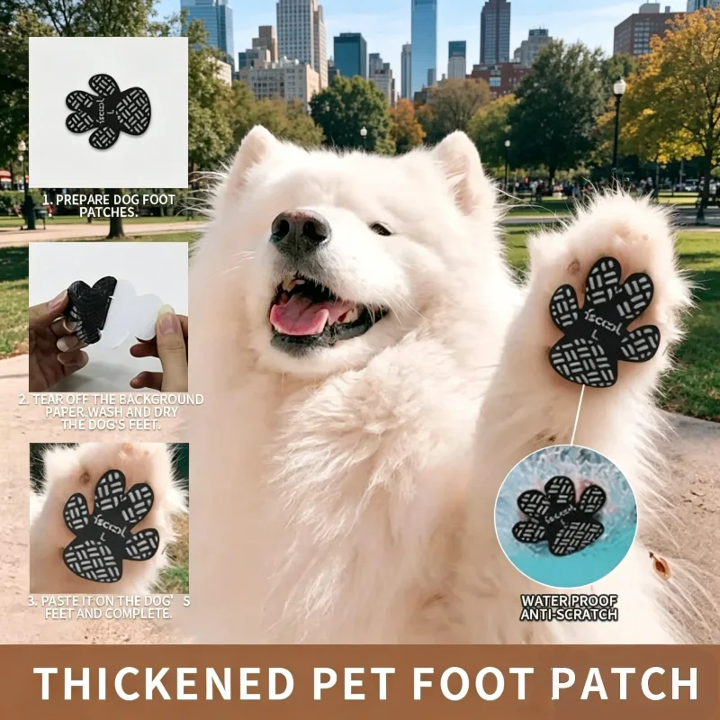 Heavy-Duty Non-Slip Dog Paw Grips 4 Pack Strong Adhesive Dog Foot Pads Protectors for Slippery Indoor Hardwood Tile Floors