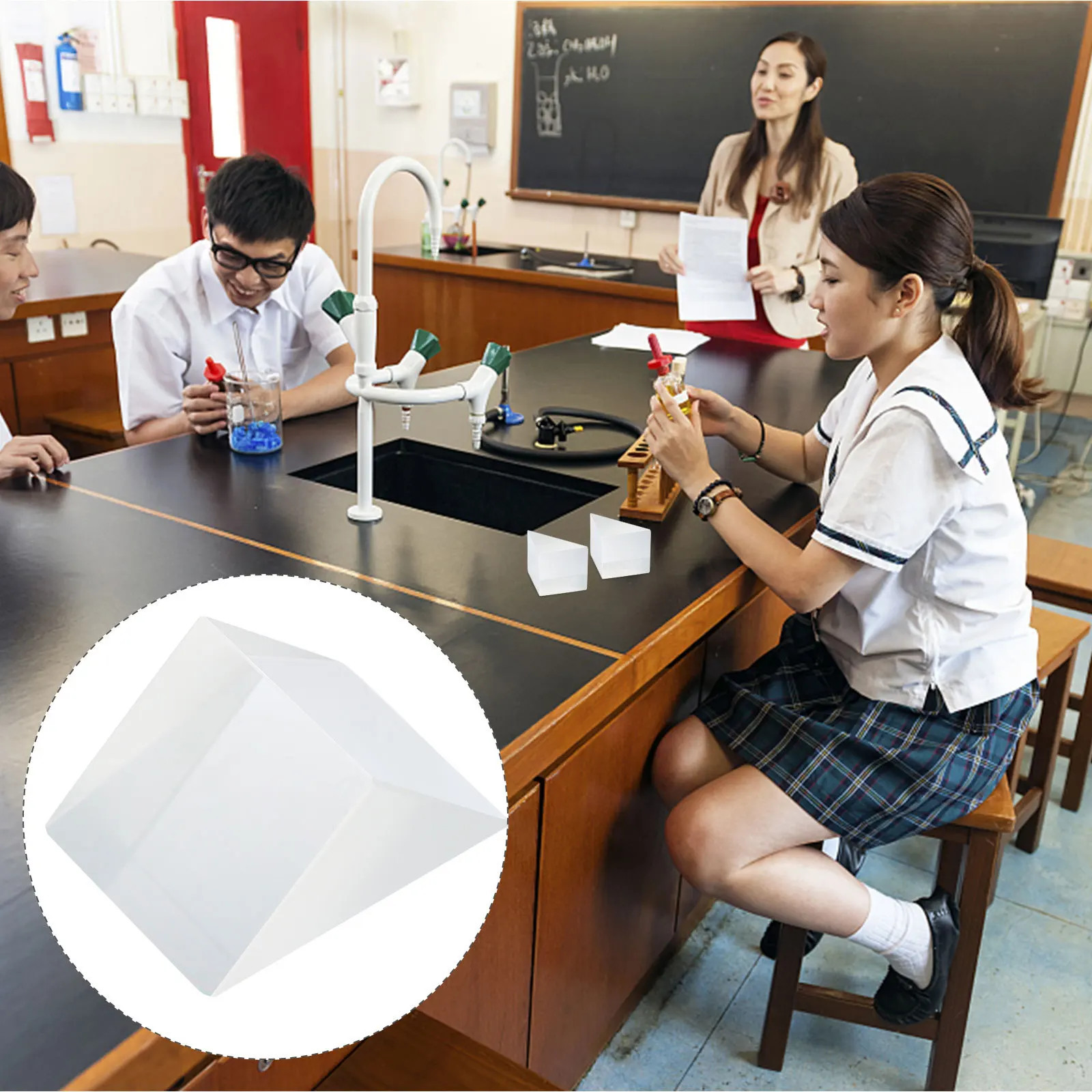 1 pz triplo prismi prismi triangolari ottici durevole esperimento di fisica insegnamento dimostrativo spettro apprendimento educativo