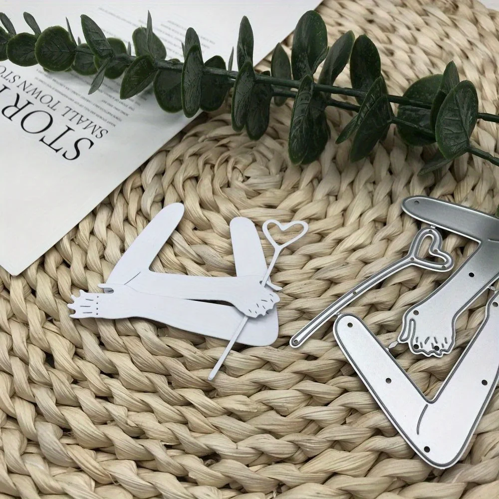 1 шт. новые металлические штампы для резки, форма для объятий, любиющие руки, украшение в виде букета, скрапбукинг, бумажное ремесло, лезвие, трафареты, штампы