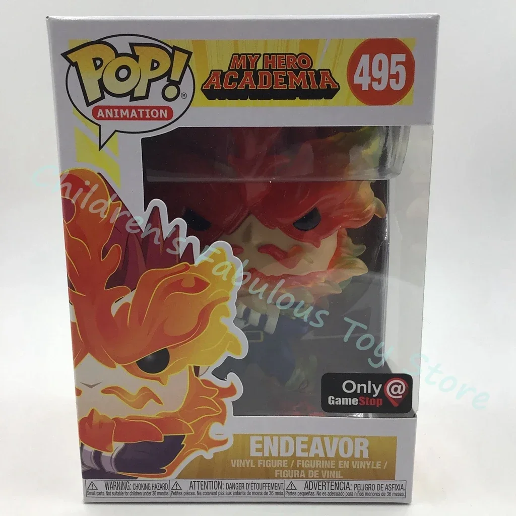 NEWest FUNKO POP 마이 히어로 아카데미 애니메이션, 에이지로 키리시마 #606 엔데버 #495 비닐 액션 피규어 모델 장난감, 어린이 선물