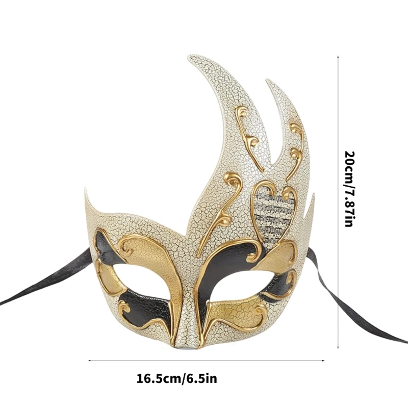 Vlammodellering Crack Masker Maskerade Masker Halloween Masker Feestmasker Halfgelaatsmasker Avond Proms Masker voor Vrouw Man
