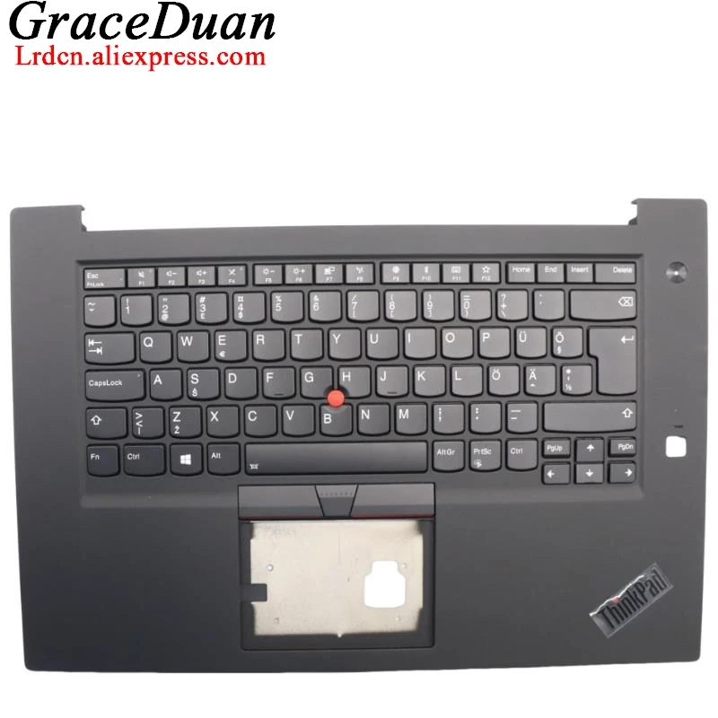 

EE Estonian Black Keyboard Upper Case Palmrest Shell Cover For Lenovo Thinkpad P1 X1 Extreme Gen1 G1 01YU824 01YU825