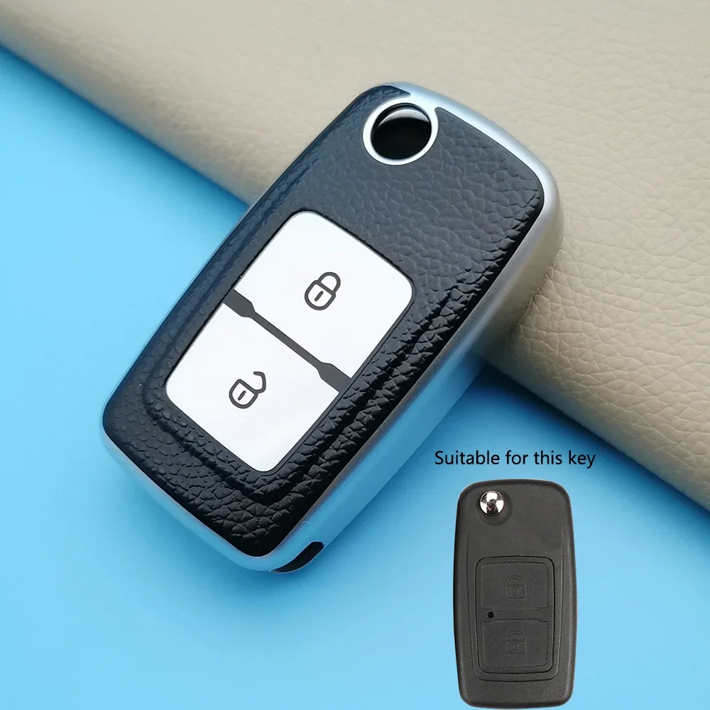 For CHERY A5 FULWIN TIGGO E5 A1 COWIN EASTER Car Key Case 2 Buttons Modified Remote TPU Protect Shell