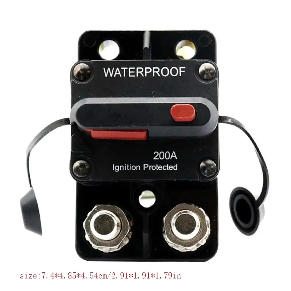 Waterproof Manual Reset Device Dual Battery Stable Performance DC Circuit Breaker Overload Protection Bakelite Circuit Breaker