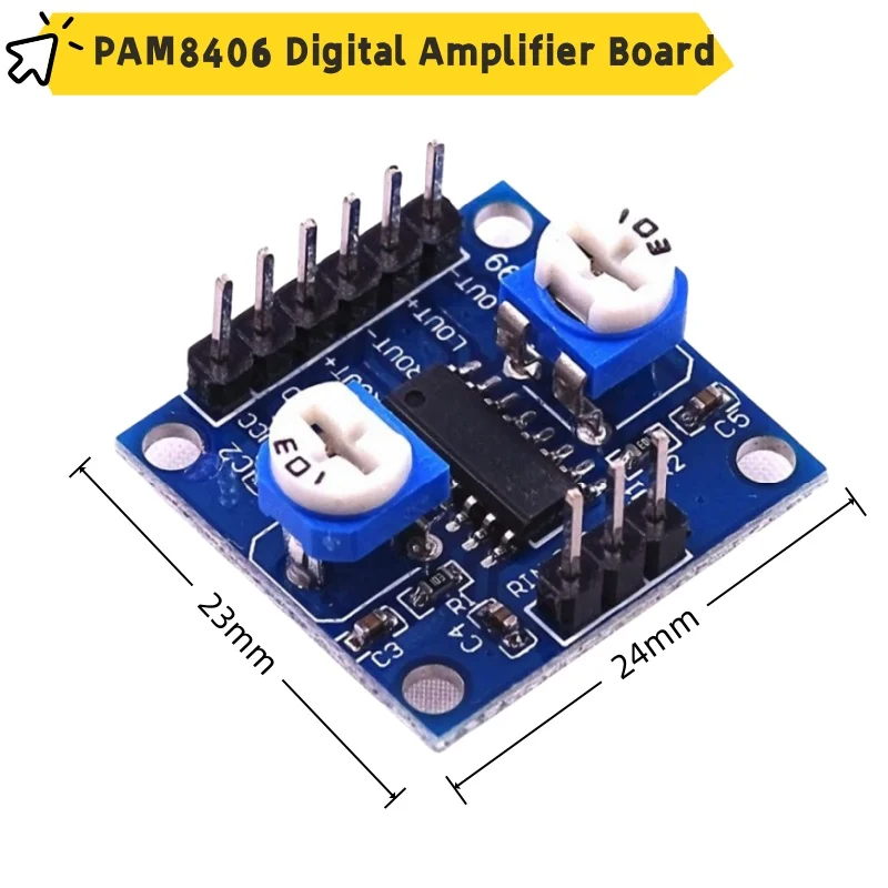 1-5 шт. PAM8406 плата цифрового усилителя с потенциометром громкости 5Wx2 стерео M70