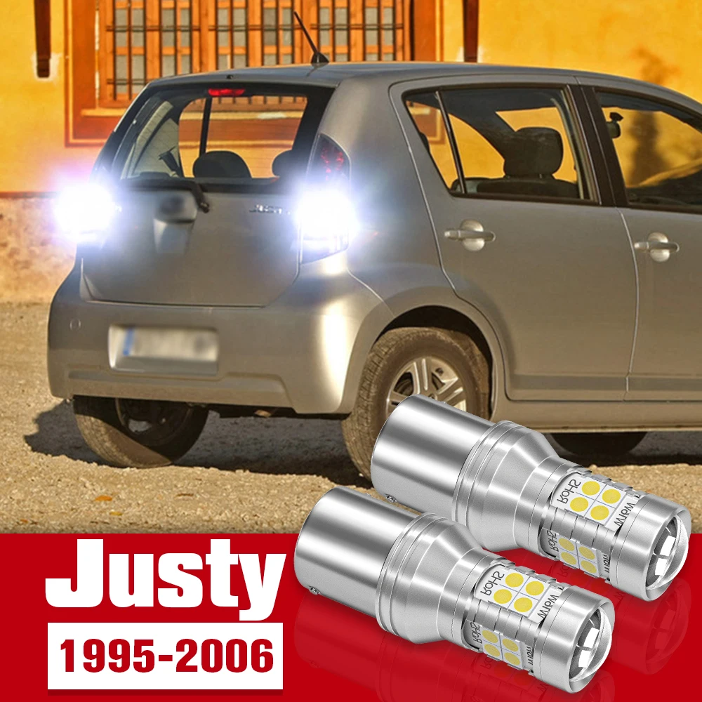 Lâmpada reversa LED para Subaru Justy, acessórios da lâmpada, 1995-2006, 1996, 1997, 1998, 1999, 2000, 2001, 2002, 2003, 2004, 2005, 2pcs