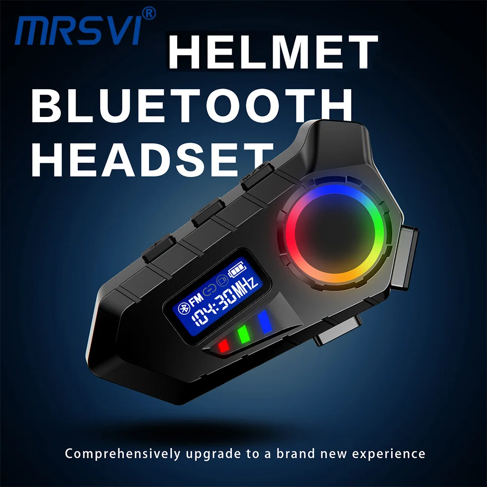 

MRSVI Беспроводная Bluetooth-гарнитура для шлема Y30 Hands-Free Call Мотоциклетные наушники Водонепроницаемый MP3-плеер Комплект динамиков для мото