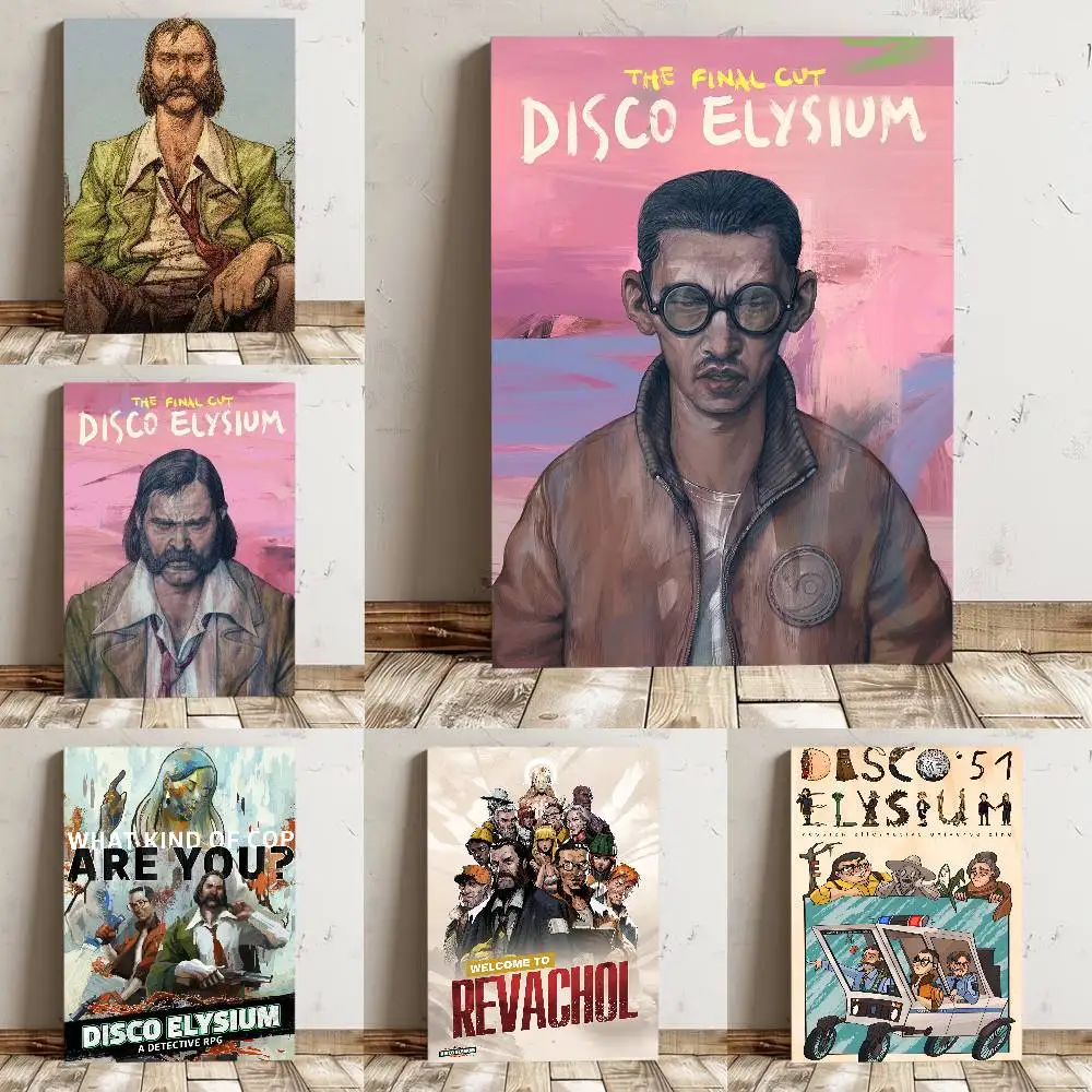 Póster de videojuego Disco Elysium, impresión de alta calidad, pegatina artística de pared impermeable para Bar, decoración para sala de estar, regalo