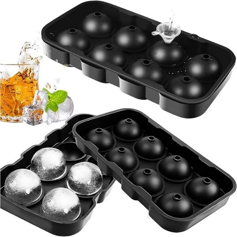 4/6/8 Grid Ice Ball Mold Whiskey Hockey DIY Ice Maker Hockey Silicone Mold Accessories Frozen Mini Ball Maker Mold Kitchen Tool