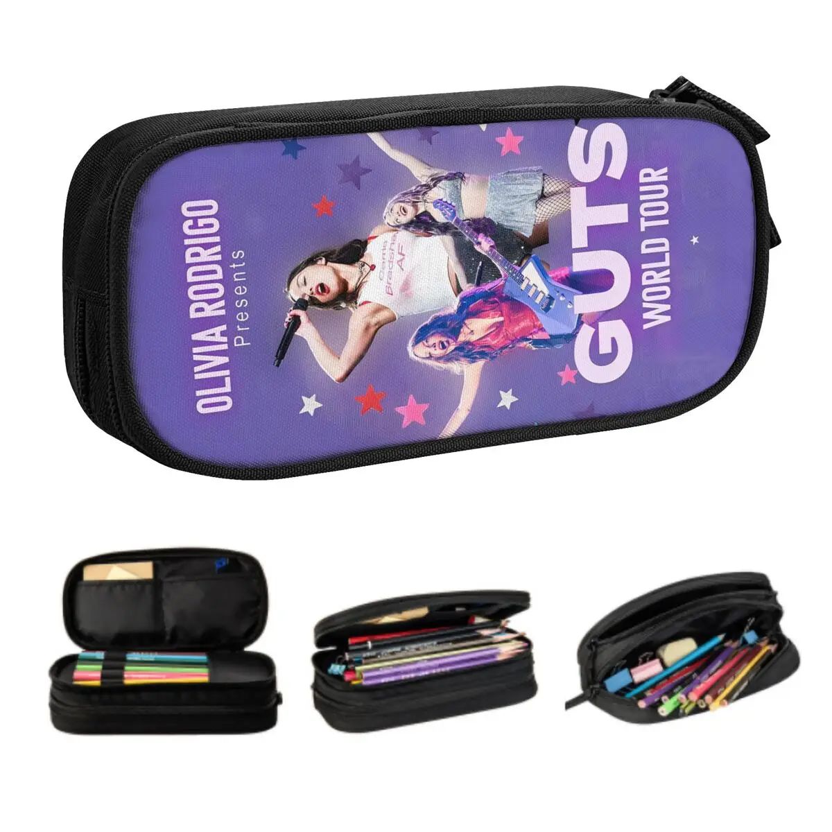 Kawaii O-Olivias مقلمة لصبي فتاة تخزين كبير الشجاعة جولة حول العالم Y2k نمط الحفل خمر صندوق رصاص الملحقات المدرسية #1