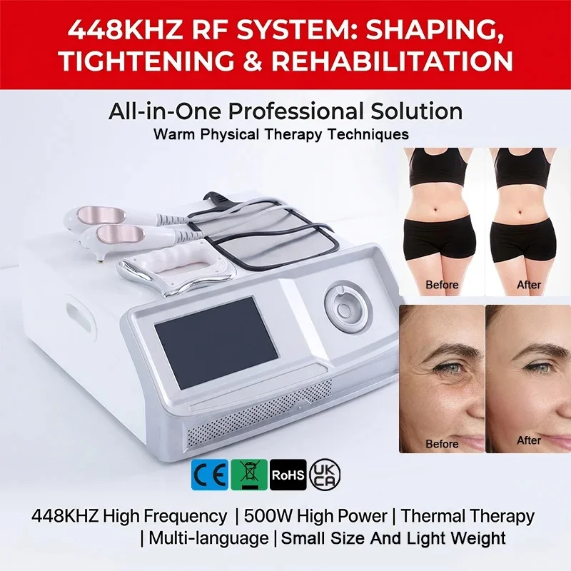 INDIBA 448 Khz Electric Machine Desktop RF Tecar Therapy Spa For Weight Loss Body Slimming 12CM Deep Skin Penetration Health