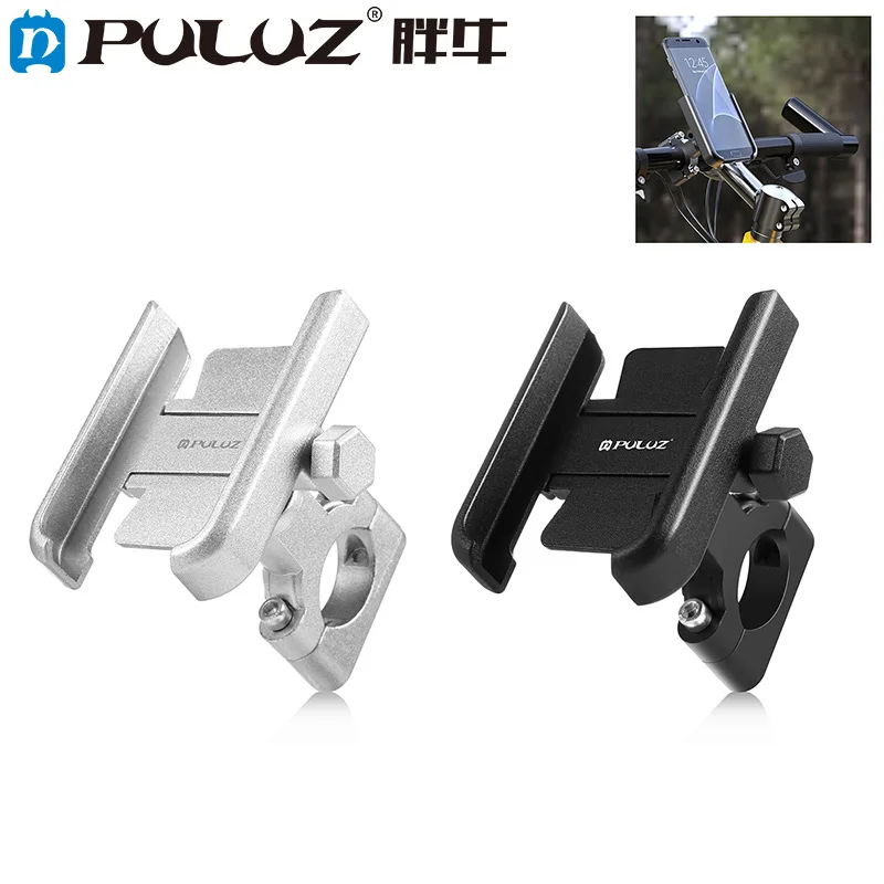 PULUZ Motorcycle Bicycle Mobile Phone Fixing Bracket, Rearview Mirror Quick Release Riding Navigation Bracket Clip