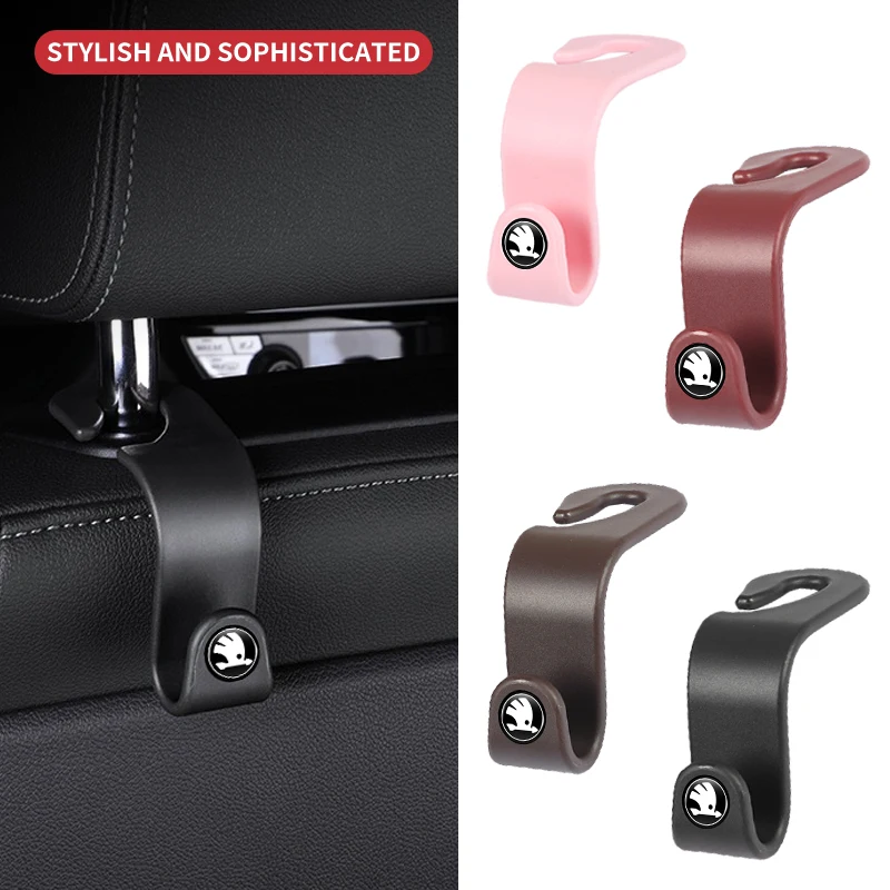 Car Seat Headrest Hook Auto Rearseat Hanger Accessories For Skoda Superb Rapid Octavia Kodiaq Fabia Derivative Karoq Kamiq 2024