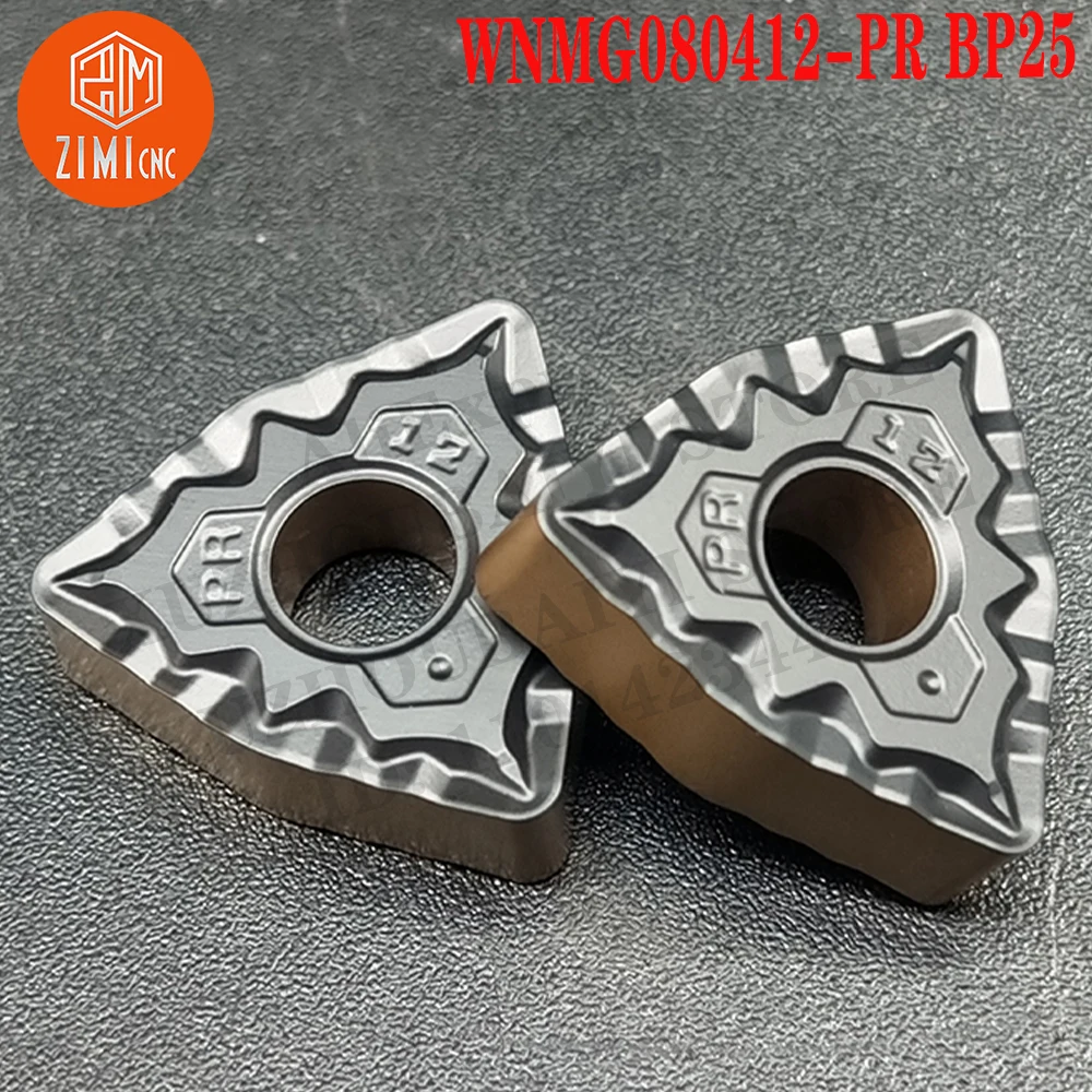 WNMG080412-PR BP25 WNMG 080412 Cermet Turning Tools CNC Lathe Cutter Cutting Tools Metal Lathe Tools Blades mechanical Inserts