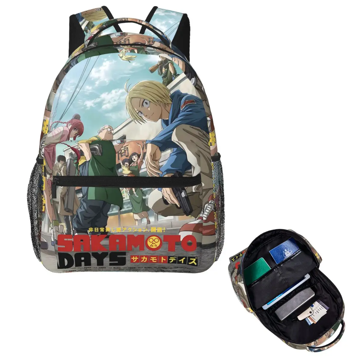 Sakamoto Days Daily Four Village Week Japanese Student Backpack School Bag Daypack for Men Women Fashion Bookbag Shoulder Bags