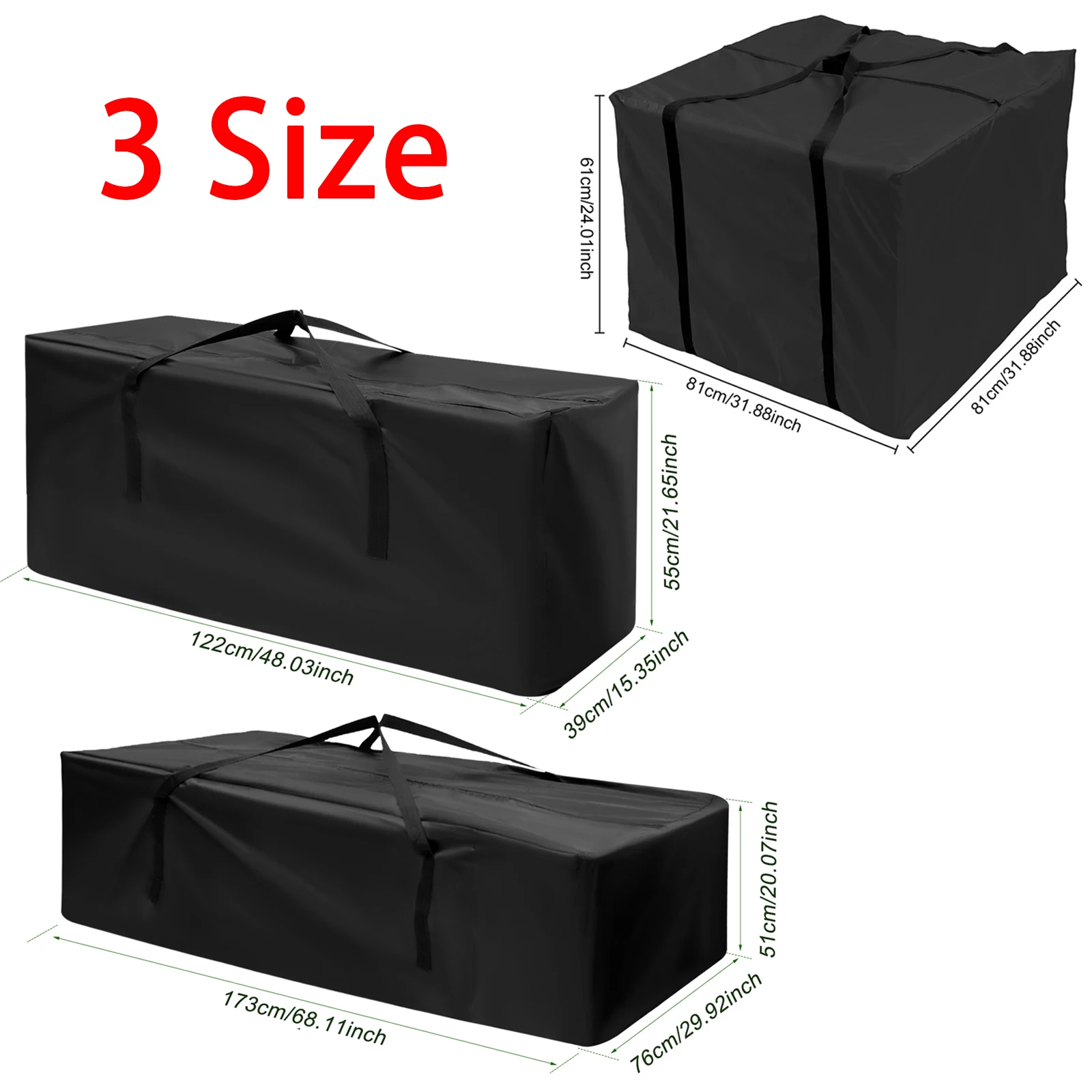 Furniture Cushion Storage Bag Waterproof 210D Oxford Cloth Outdoor Garden Christmas Tree Organizer Protective Cover Dustproof