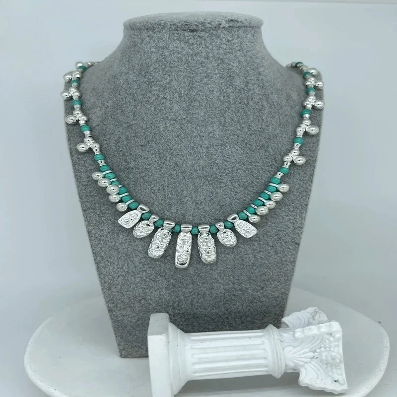 

Bohemian ethnic style fresh green bead necklace women's accessories give creative gifts to friends