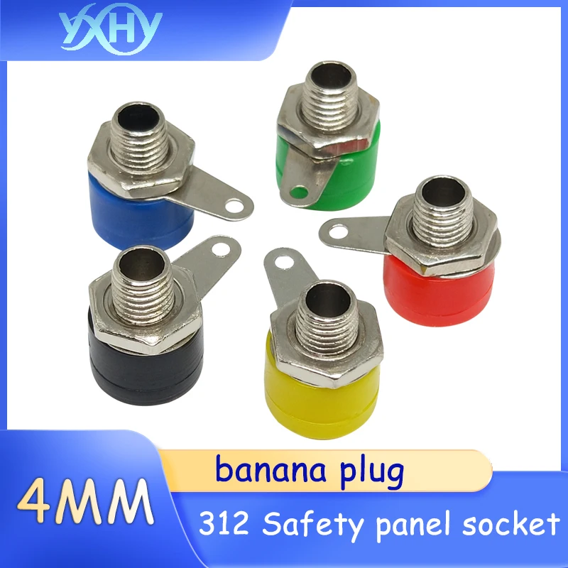 4MM Banana Socket 312 Safety Panel Socket Tester Terminal Socket Lantern Plug Red and Black