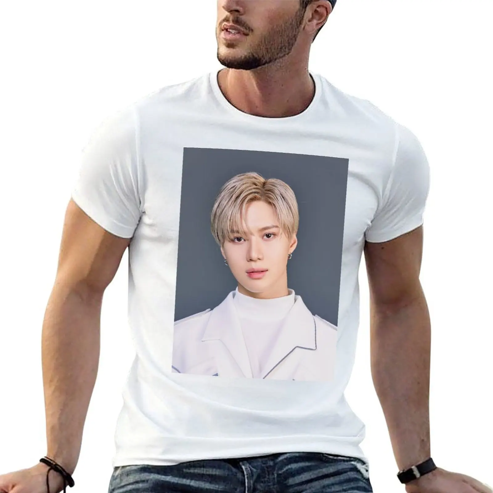 Camiseta SUPERM X KOREAN AIR LET'S GO EVERYWHERE TAEMIN, camisetas gráficas para hombre, camiseta 100% de algodón, camiseta de marca de lujo