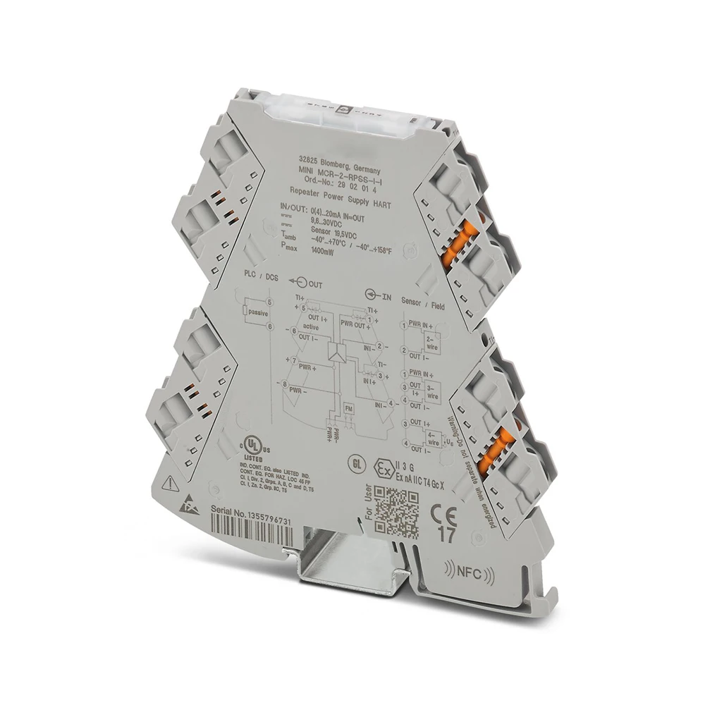 2902014 MINI MCR-2-RPSS-I-I 3-Way Repeater Power Supply Signal Conditioner