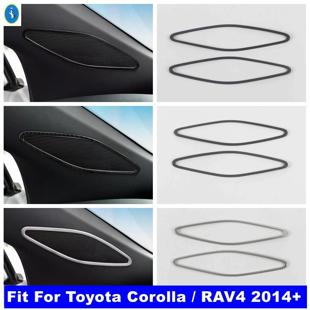

Car Inner A Pillar Air Outlet Speak Bezel Trim Ring Frame Sticker For Toyota Corolla 2014 - 2018 / RAV4 2014 2015 2016 2017 2018
