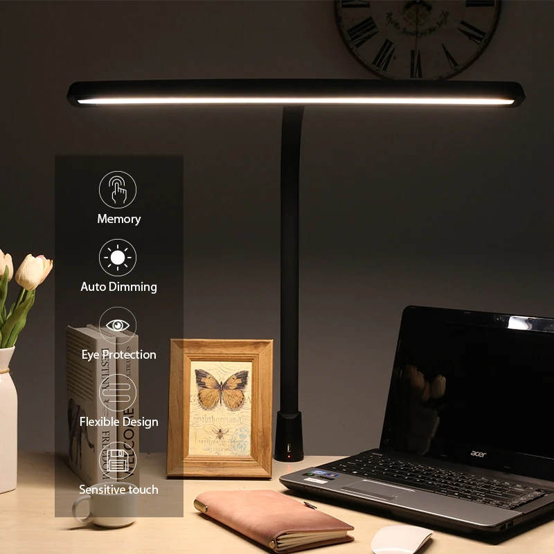 

LED Desk Lamp Architect Clamp Table Lamp 24W Brightest Workbench Office Lighting Dimming Screen Light For Monitor Studio Reading