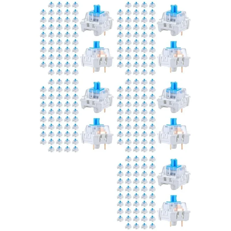 Premium-100 PCS Mechanical Keyboard Switches Keyboard Clicker 3 Pin Blue Switch Replacement Keyboards Keys