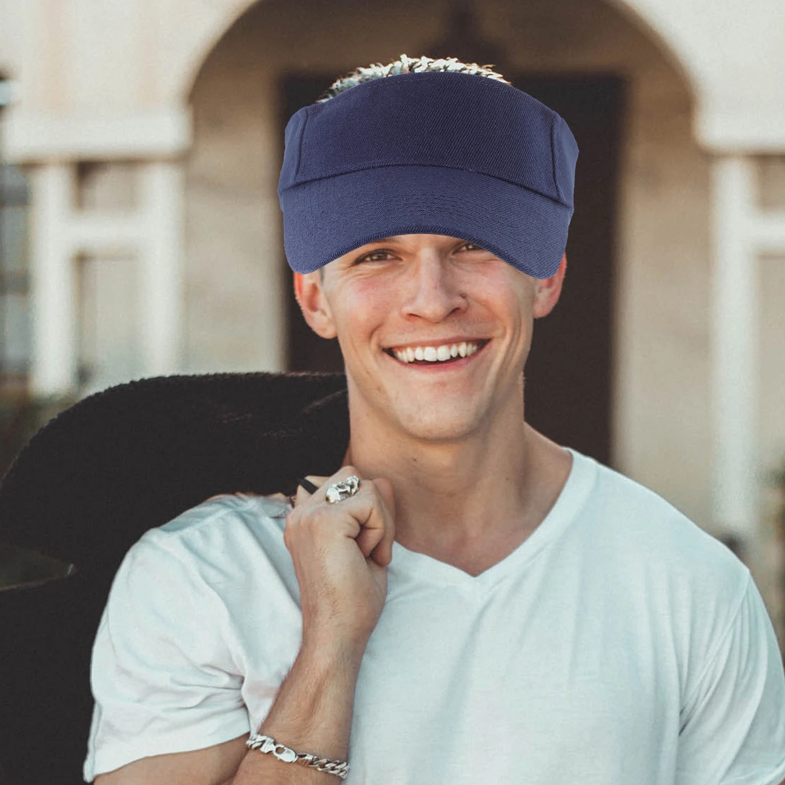 

2 Pcs Sun Visor Hat Lightweight Breathable Hollow Top Wide Brim Outdoor Sports Baseball Cap Adults Pink White Fishing Hat