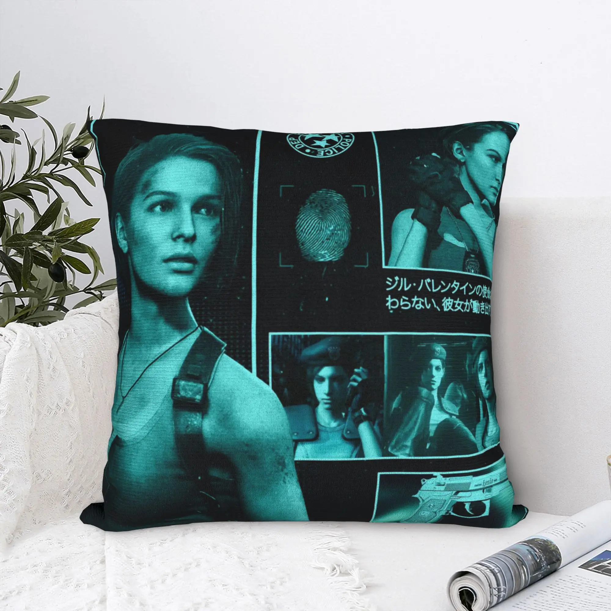 Jill Valentine Poster Pillow Cover  Retro Trendy Pillow Case For Living Room Sofa Custom Pillowcases Gift