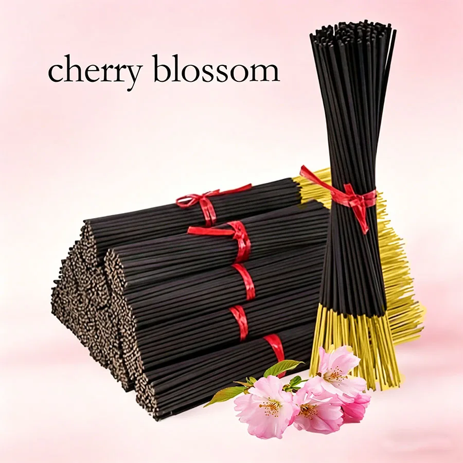 Extended-Length Premium Cherry Blossom Incense Sticks, Available in Packs of 49/99/149, Suitable for Reading, Yoga, Meditation, and Creating a Fragrant Home Environment, Perfect for Holidays and Birthday Parties
