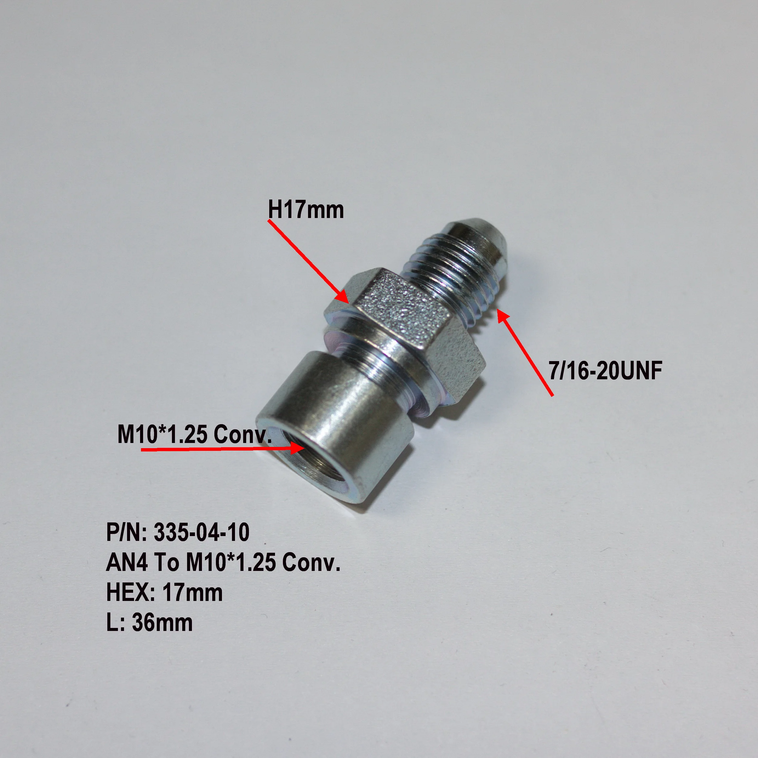 335-04-10 Adapter hamulca AN4 do m10x1, 25