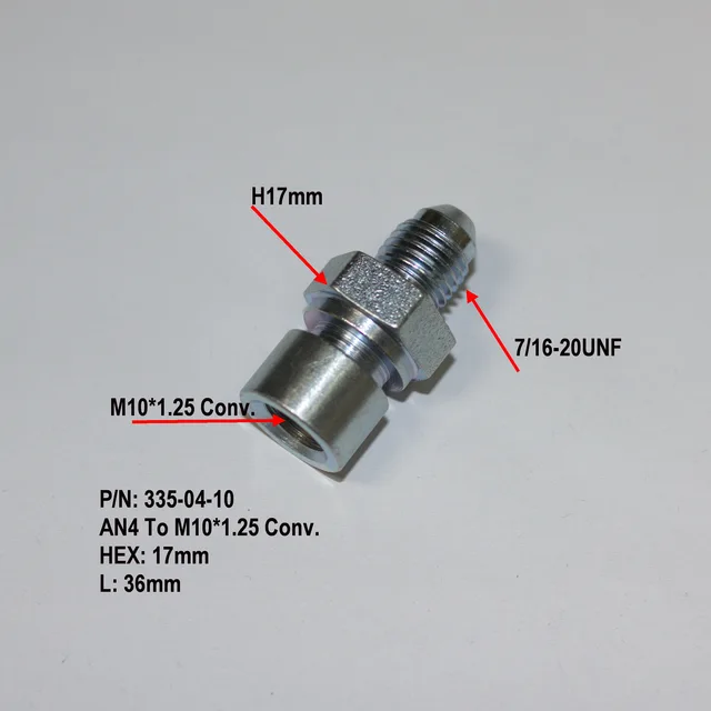 335-04-10 Adapter hamulca AN4 do m10x1, 25