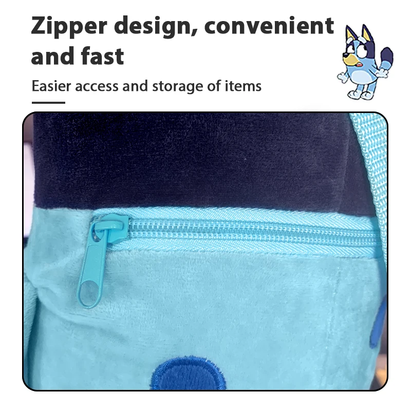 Bluey Zaino in peluche Anime Periferico 45CM Kawaii Bingo Peluche Decorazione per bambole Borsa per snack Borsa per riporre regali per bambini