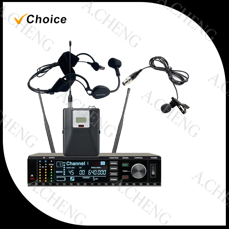 

A.CHENG AD4G WH30 waistpack lavalier wireless microphone UHF long-distance reception function and excellent performance